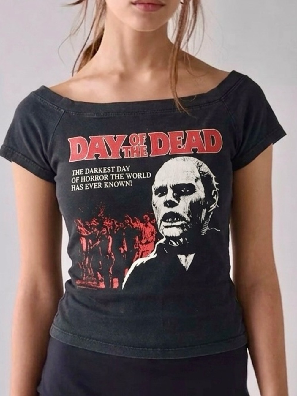 Rare Women’s Vintage 2005 DAY OF THE DEAD Horror Movie Merch Promo T-shirt Sz M
